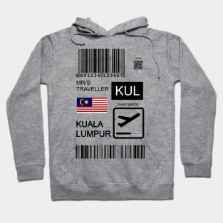 Kuala Lumpur Malaysia travel ticket Hoodie